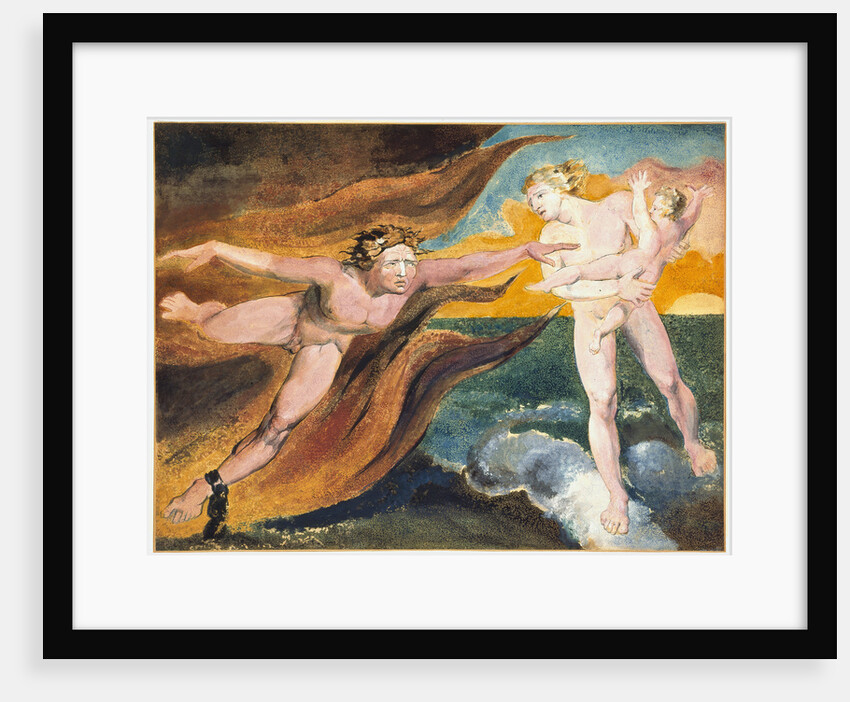 The Good and Evil Angels Struggling for Possession of a Child, 1795 by William Blake