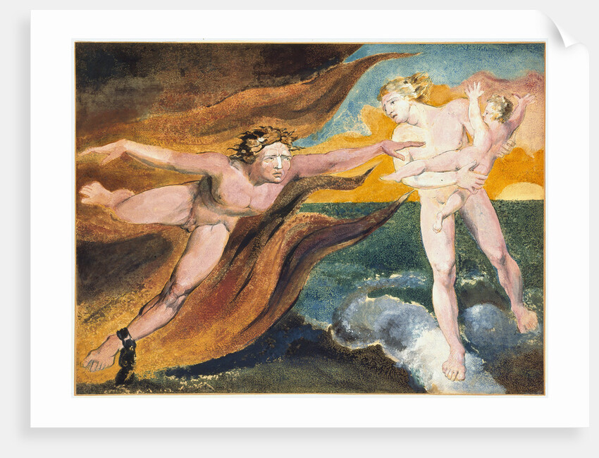 The Good and Evil Angels Struggling for Possession of a Child, 1795 by William Blake