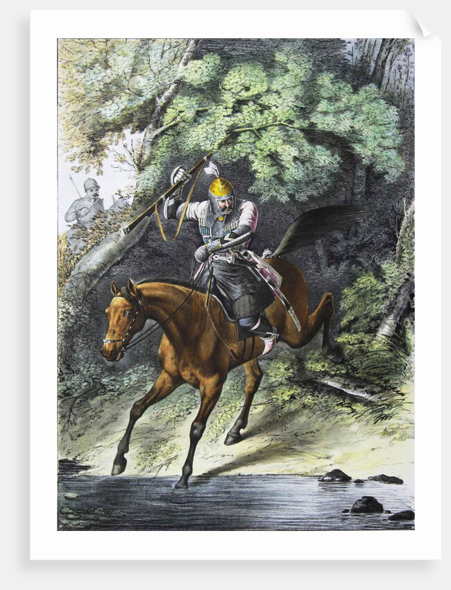Armour-bearer of the Life-Guards Caucasian-Mountain squadron, 1829 by Lev Alexandrovich Belousov
