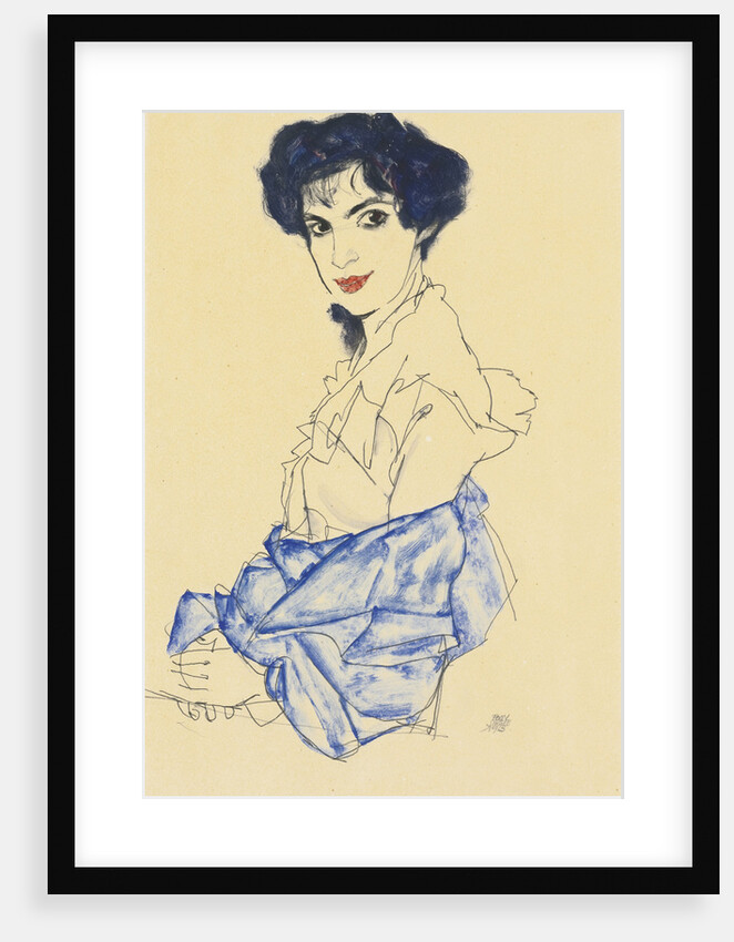 Portrait of Elisabeth Lederer, Seated with Hands Folded, 1913 by Egon Schiele