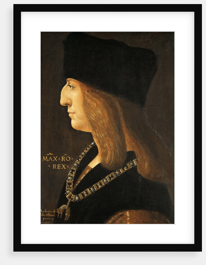 Portrait of Emperor Maximilian I by Giovanni Ambrogio De Predis
