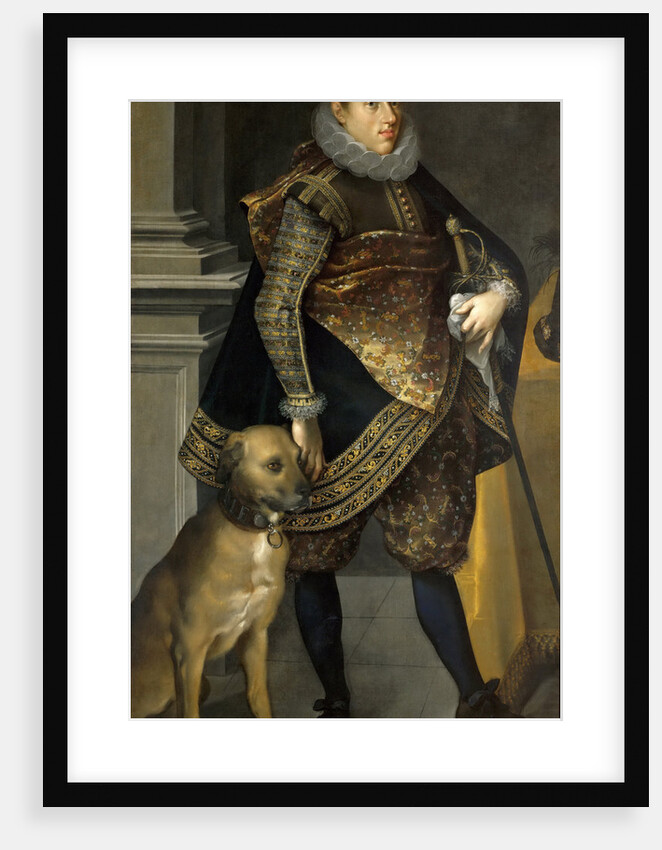 Archduke Maximilian Ernest of Austria with a hunting dog, 1604 by Joseph Heintz the Elder