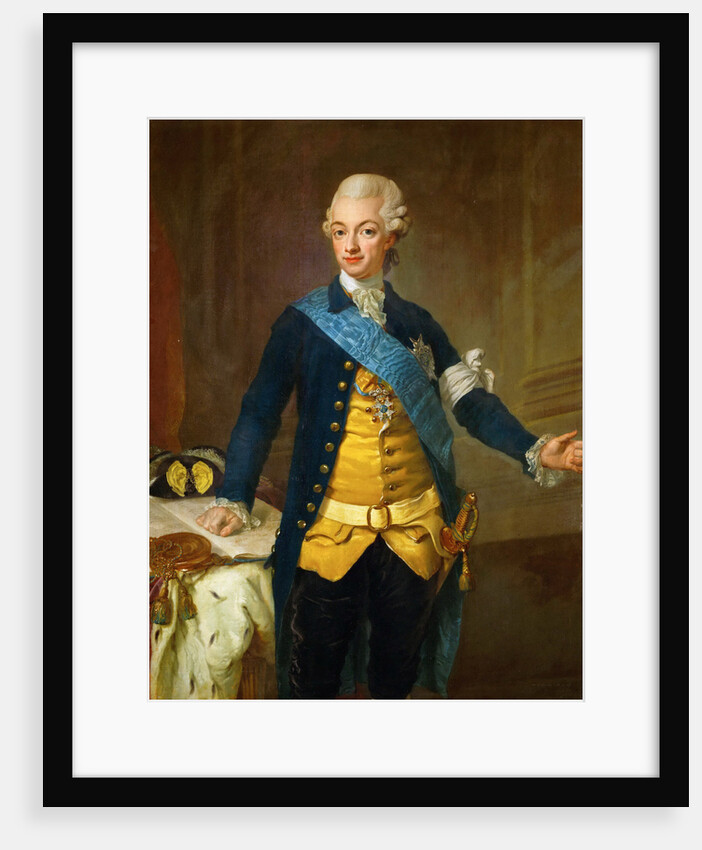 Portrait of Gustav III of Sweden, 1771 by Lorenz II Pasch