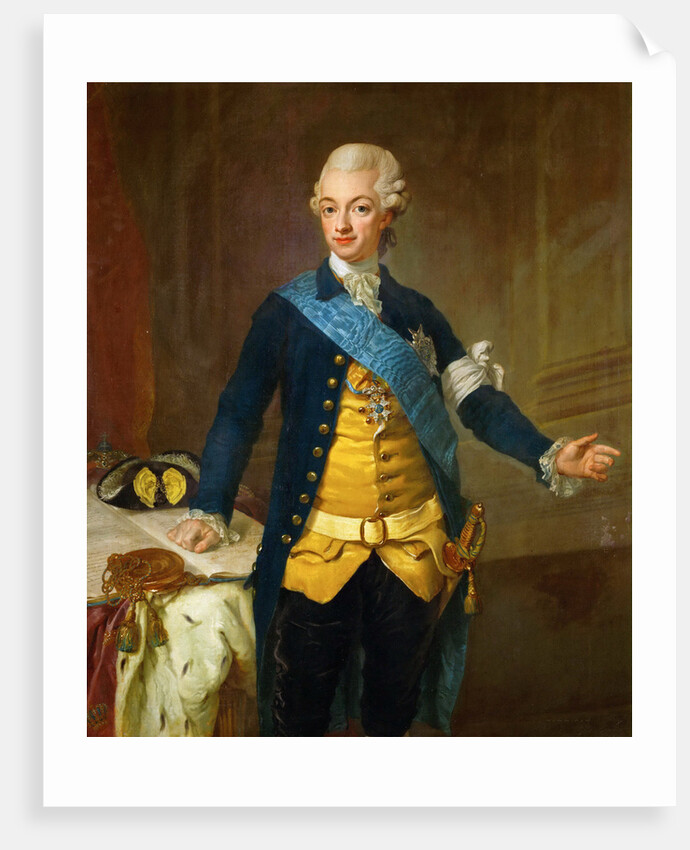 Portrait of Gustav III of Sweden, 1771 by Lorenz II Pasch