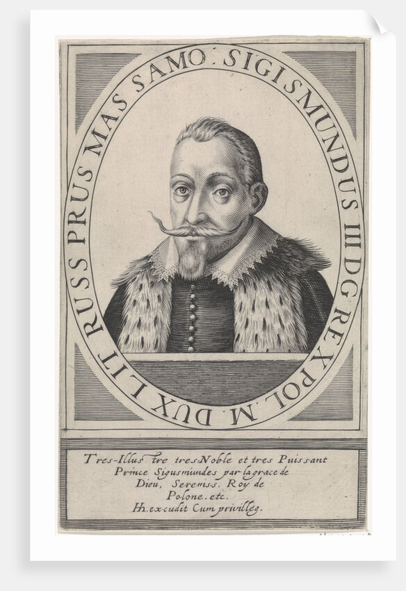 Portrait of Sigismund III Vasa, King of Poland, 1608 by Hendrik Hondius the Elder