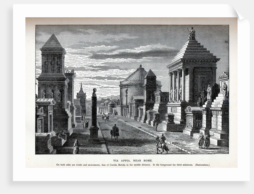 Via Appia Near Rome (Reconstruction), 1882 by Anonymous