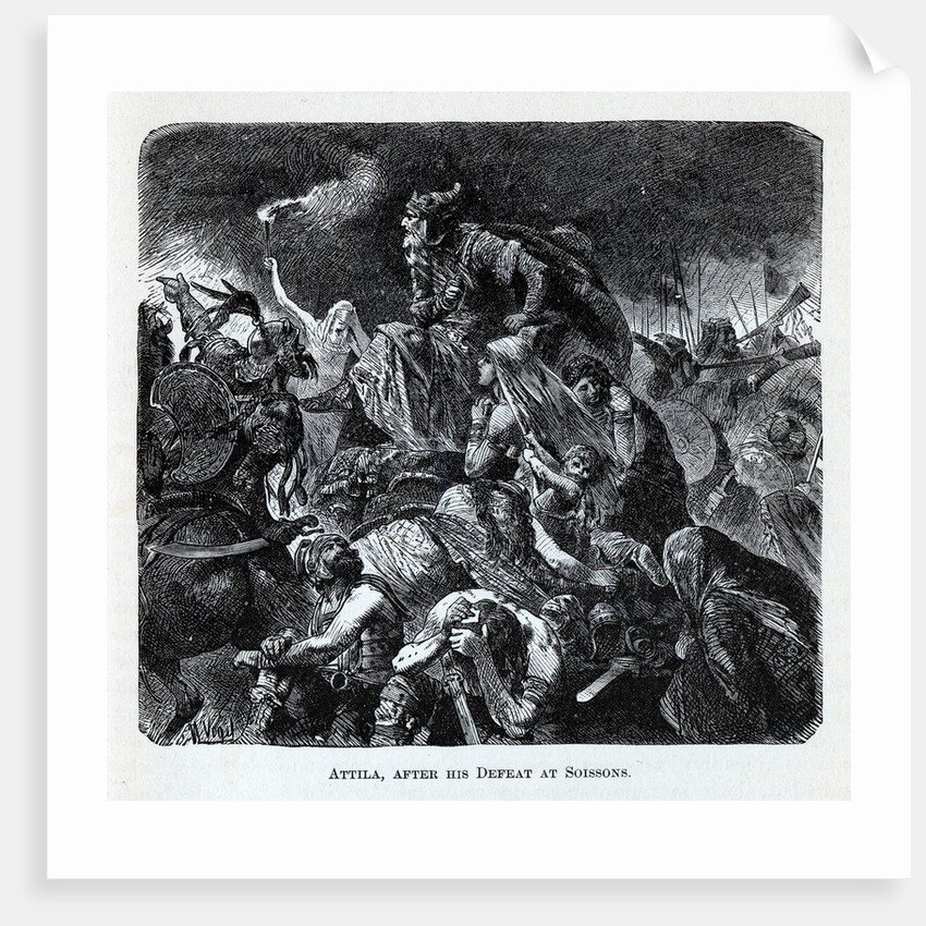 Attila after his Defeat at Soissons, 1882 by Hermann Vogel