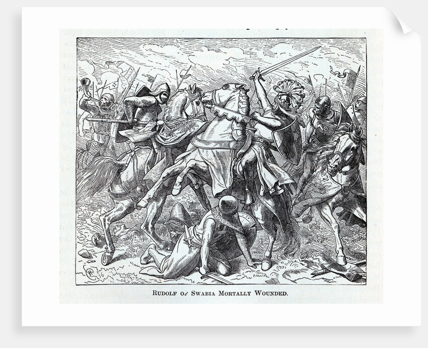 Rudolf of Swabia Mortally Wounded, 1882 by Anonymous