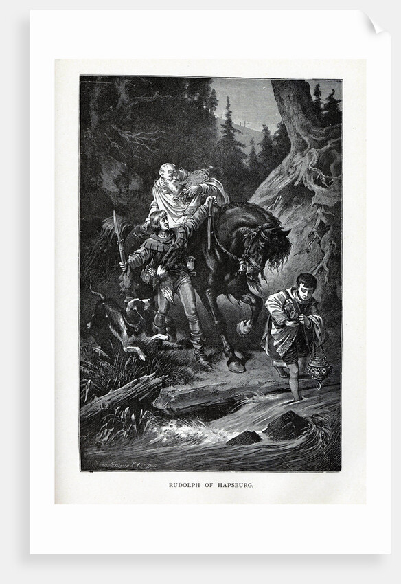 Rudolph of Habsburg and the Priest, 1882 by Richard Brend'amour
