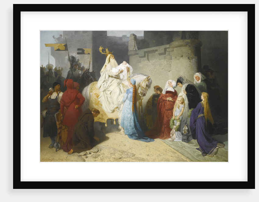 Merlin presenting the future King Arthur, 1873 by Emil Johann Lauffer