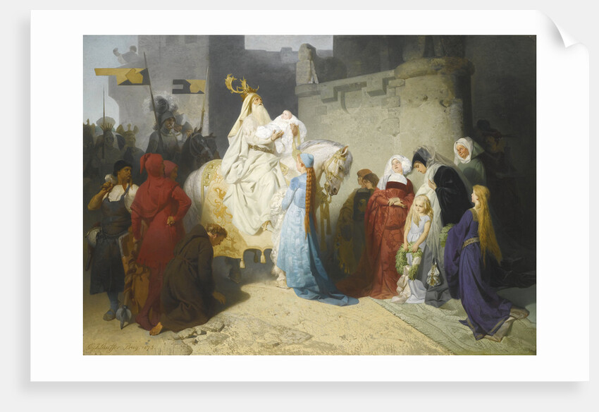 Merlin presenting the future King Arthur, 1873 by Emil Johann Lauffer