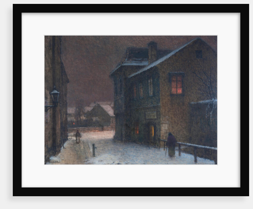 Street in snow, 1907-1909 by Jakub Schikaneder