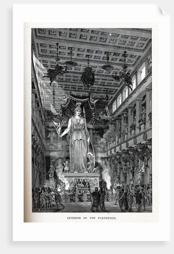Interior of the Parthenon, 1882 by Adolf Closs