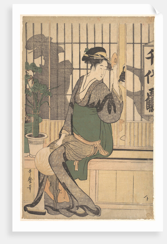 The Chiyozuru Teahouse (Shadows on the Shoji), 1790s by Kitagawa Utamaro