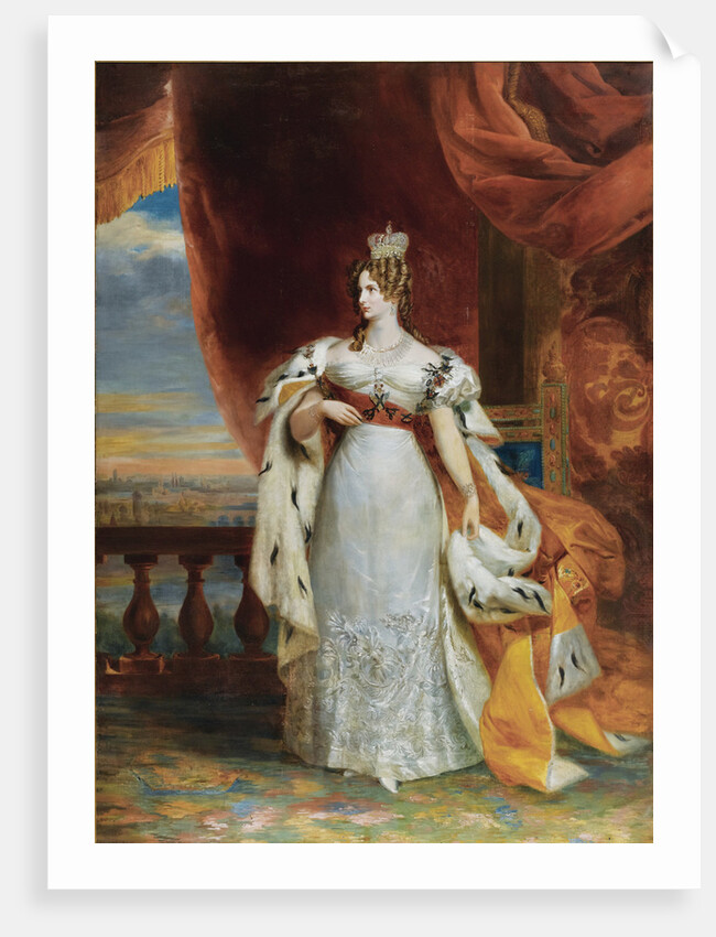 Portrait of Empress Alexandra Fyodorovna (Charlotte of Prussia), Emperors Nicholas I. wife (1798-18 by George Dawe