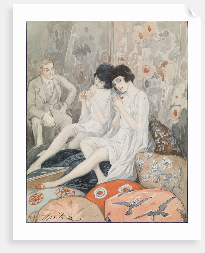 Lady in Her Boudoir, 1929 by Alexander Petrovich Apsit