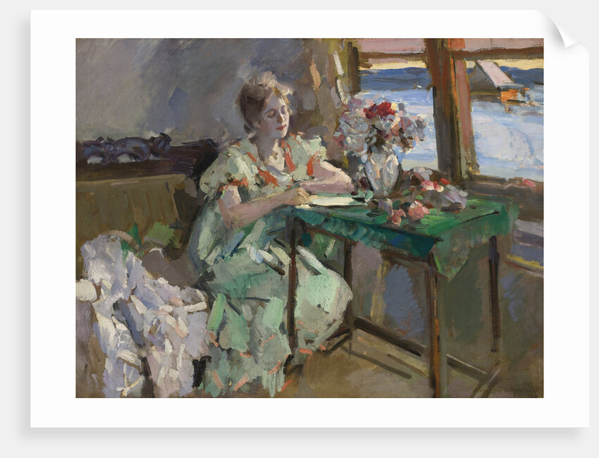 At the Window, 1918 by Konstantin Alexeyevich Korovin