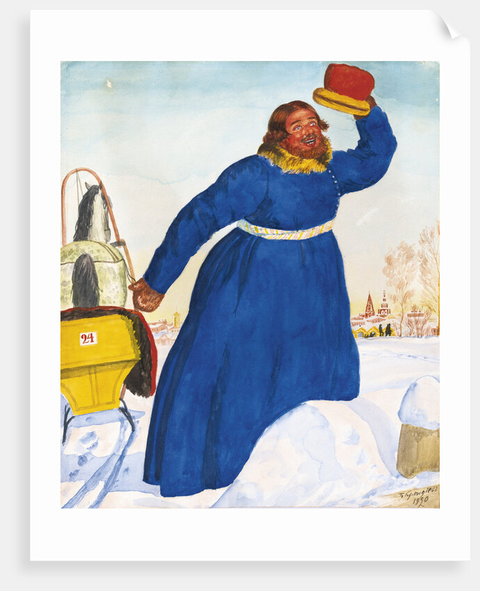 Coachman, 1920 by Boris Michaylovich Kustodiev