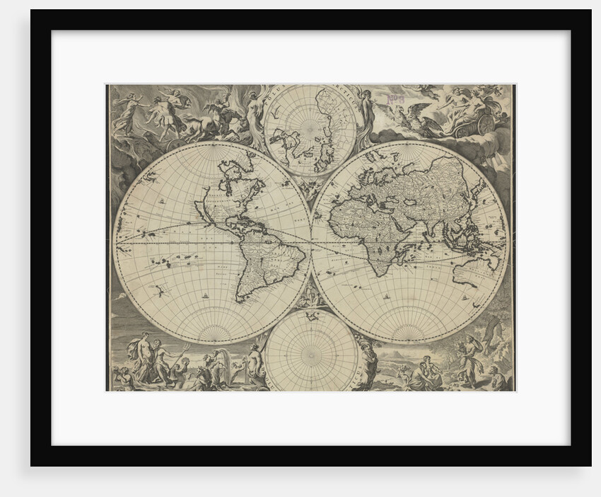 Orbis terrarum nova et accuratissima tabula, ca 1690 by Nicolaes Visscher