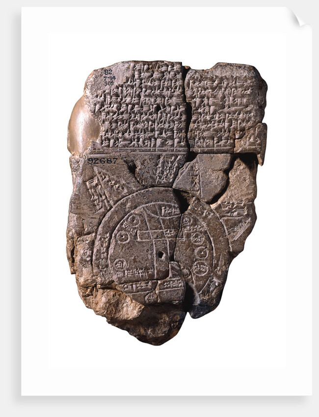 The Babylonian Map of the World, c. 510-c. 500 BC by Assyrian Art