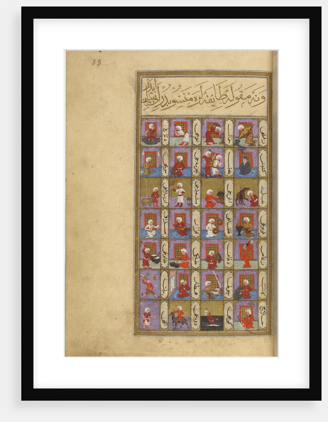 Miniature from Matâli al-saâdet by Seyyid Mohammed ibn Emir Hasan (left part), 1582 by Anonymous