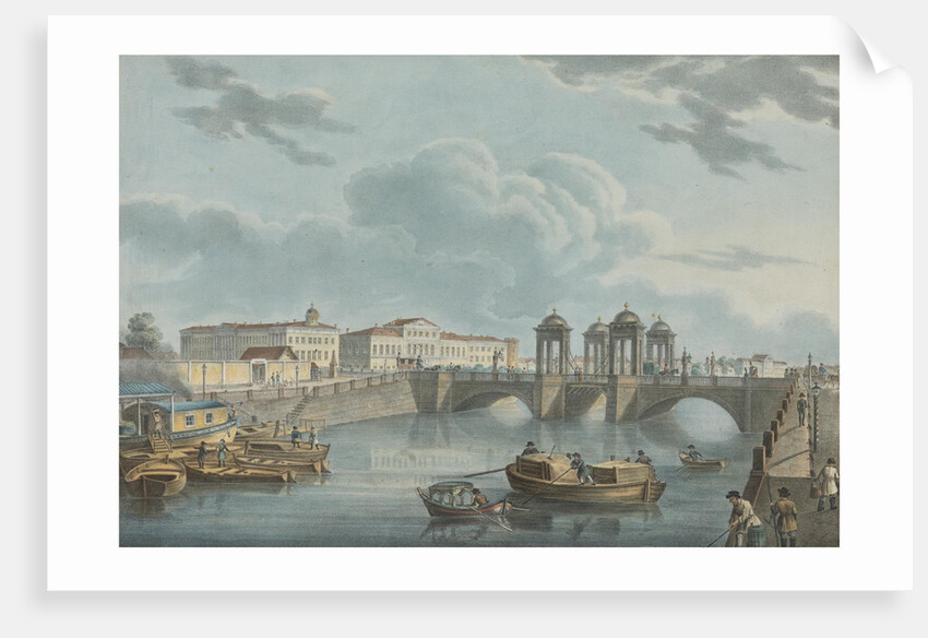 View of the Fontanka at the Obukhov Bridge, 1823 by Karl Petrovich Beggrov