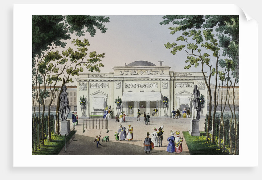 Café at the Summer Garden in St. Petersburg, First half of the 19th cent by Karl Petrovich Beggrov