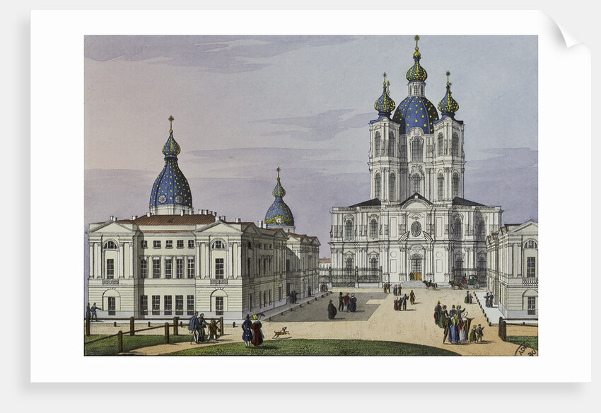 The Smolny Convent of the Resurrection in St. Petersburg, First half of the 19th cent by Karl Petrovich Beggrov