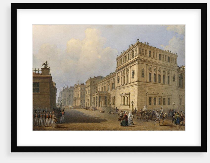 View of the New Hermitage Through Millionnaya Street, 1851 by Vasily Semyonovich Sadovnikov