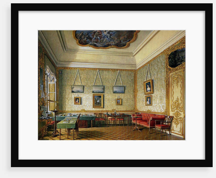 The Working or Small Study of Emperor Alexander I at the Great Palace in Tsarskoye Selo, 1875 by Eduard Hau