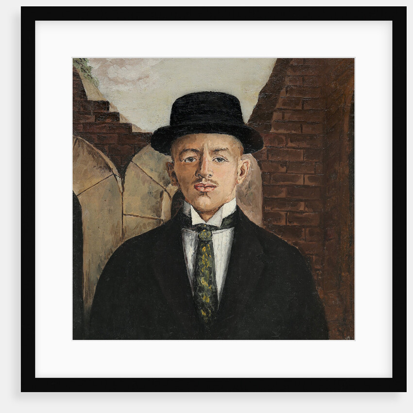 Portrait of the poet Vasili Kamensky in a Top Hat, 1917 by Eduard Gustavovich Shiman