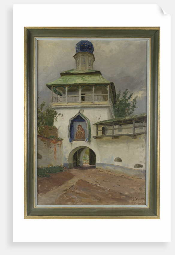 The Exterior Gates of the Pskovo-Pechersky Monastery, 1910 by Genrikh Genrikhovich Schmidt