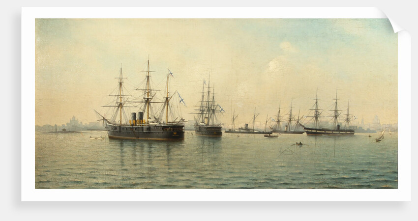 Cruisers Minin and Kronstadt by Leonid Demyanovich Blinov