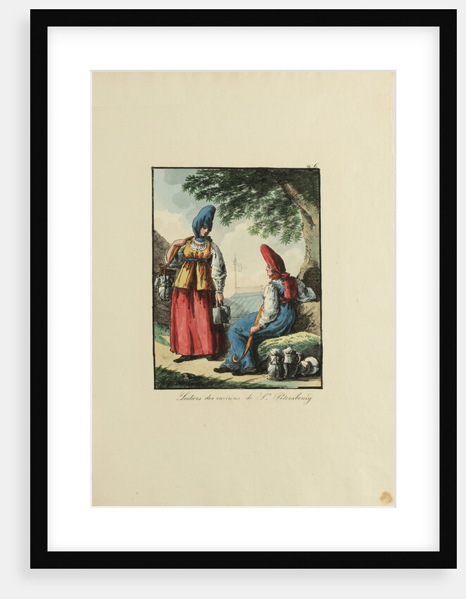 Dairywomen of Petersburg, 1817 by Armand Gustave Haubigant