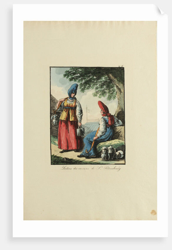 Dairywomen of Petersburg, 1817 by Armand Gustave Haubigant