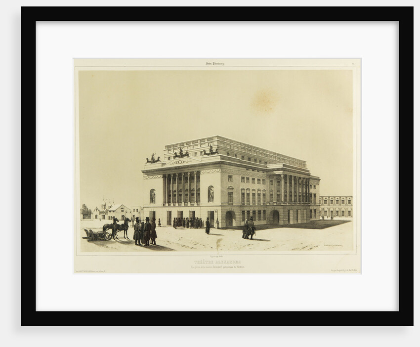 The Alexandrinsky Theatre in Saint Petersburg, c. 1840 by André Durand