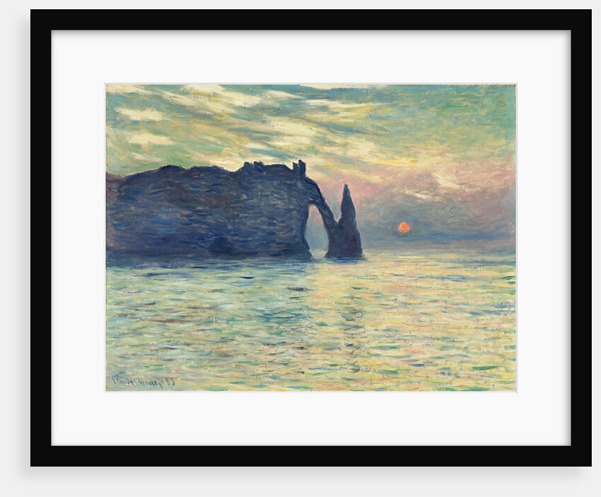 The Cliff, Étretat, Sunset, 1882-1883 by Anonymous