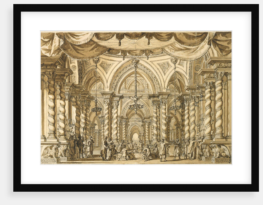Set design for the Opera Bellérophon by Jean-Baptiste Lully, 18th century by Anonymous