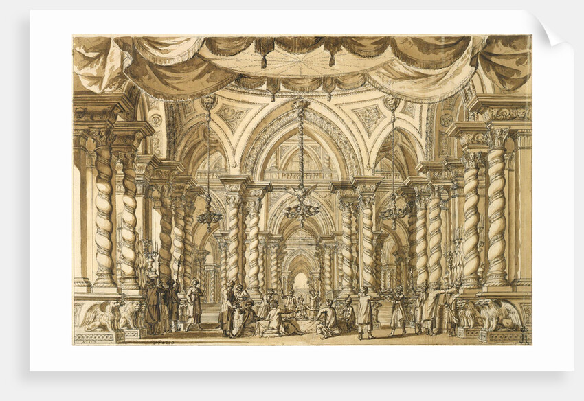 Set design for the Opera Bellérophon by Jean-Baptiste Lully, 18th century by Anonymous
