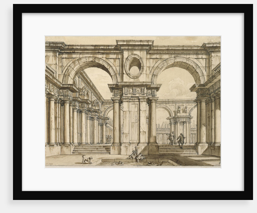 Set design for the Opera La clemenza di Tito (The Clemency of Titus) by Wolfgang Amadeus Mozart, 18t by Anonymous
