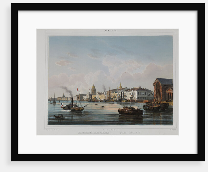 The English Embankment in Saint Petersburg, 1840s by Anonymous