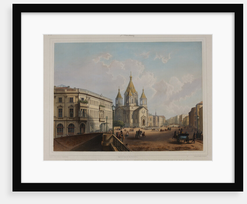 The Church of the Annunciation of the Life Guard Mounted regiment in Saint Petersburg, 1840s by Anonymous