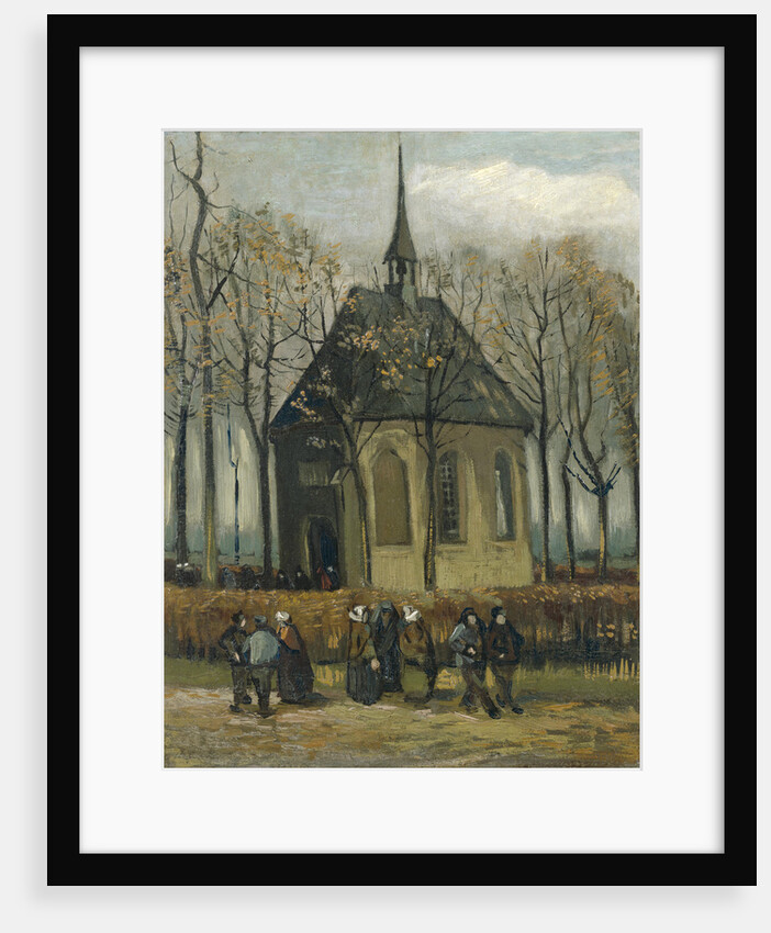 Congregation Leaving the Reformed Church in Nuenen, 1884-1885 by Anonymous