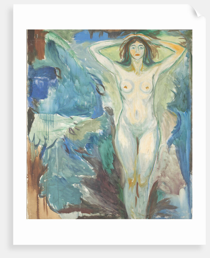 Standing Nude Against Blue Blackground, 1925-1930 by Anonymous