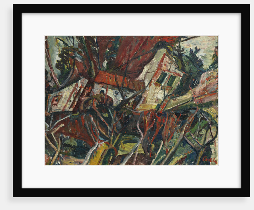 Landscape with Red Roof, ca 1919 by Anonymous