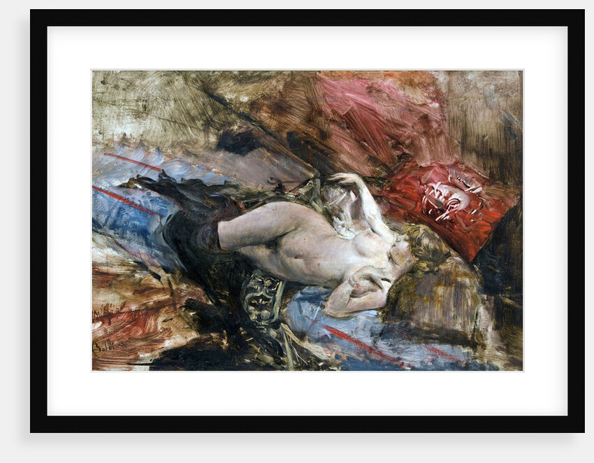Nude with black stockings, 1884 by Anonymous