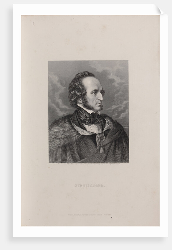 Portrait of Felix Mendelssohn Bartholdy, 1840s by Anonymous