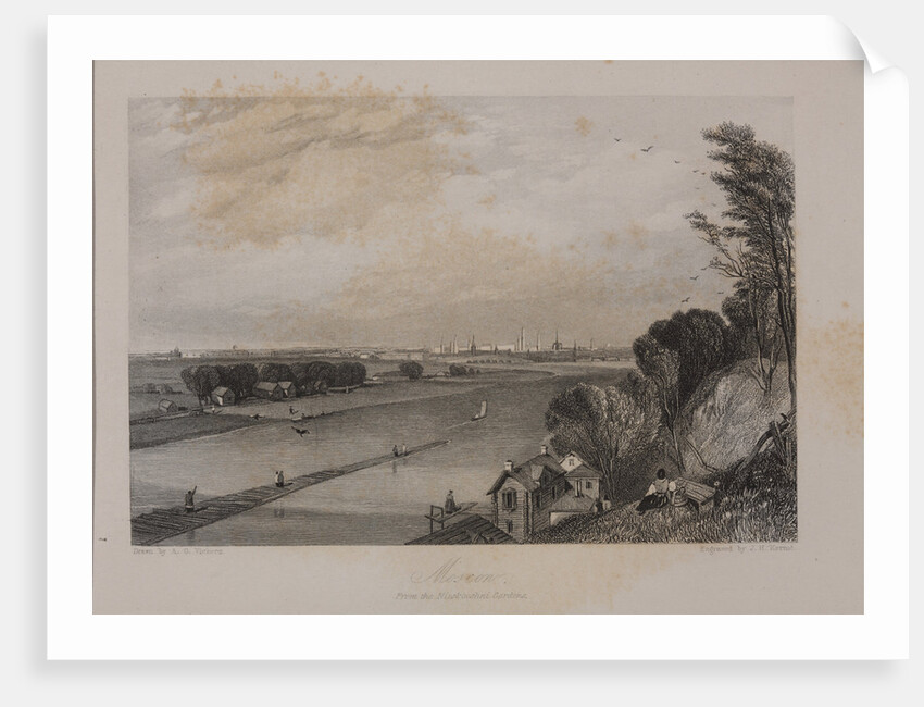 View of Moscow from the Neskuchny Garden, 1836 by Anonymous
