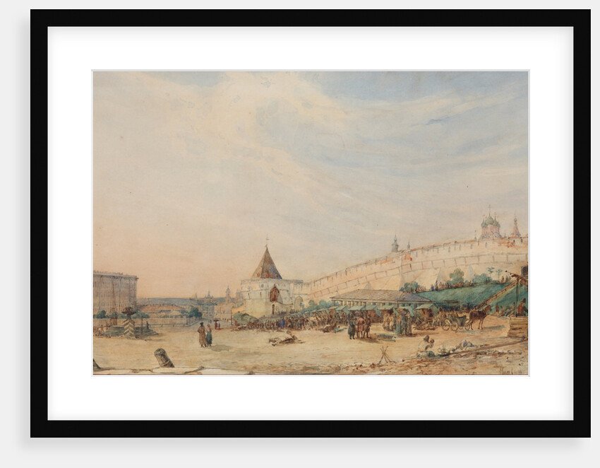View of the Kitay-gorod in Moscow, 1850-1860s by Anonymous