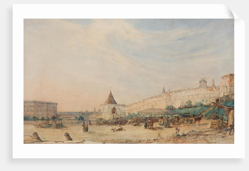View of the Kitay-gorod in Moscow, 1850-1860s by Anonymous